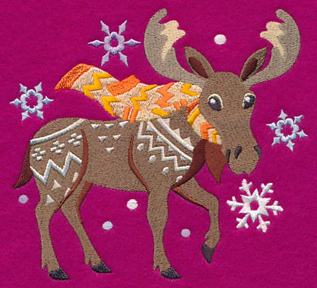 Retro Winter Moose - Image 3