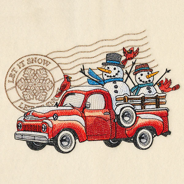 Retro Winter Truck - Image 3