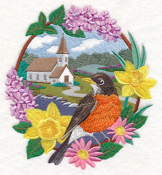 Robin - Creek with Church - Image 4