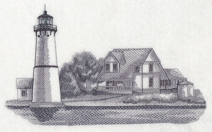 Rock Island Lighthouse Sketch (New York) - Image 2
