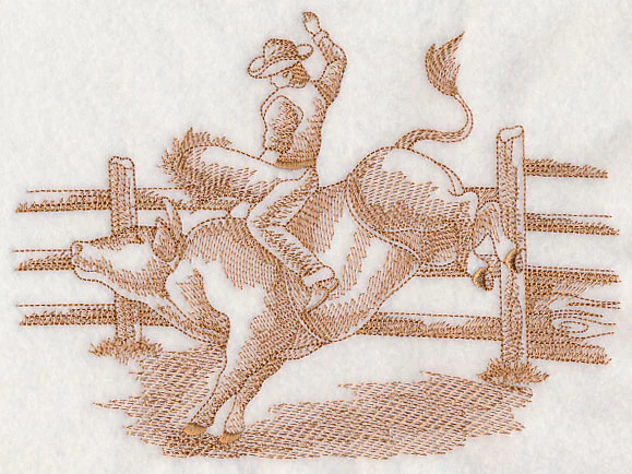 Rodeo Ridin' Scene (Toile) - Image 2