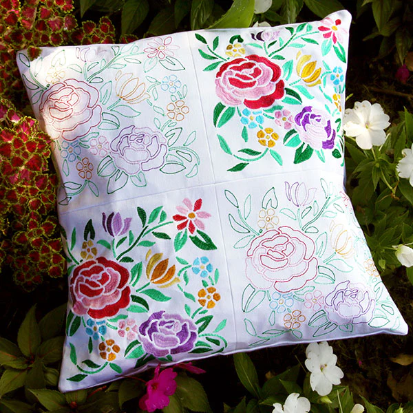 Romantic Blooms Square - Satin Stitch - Image 4