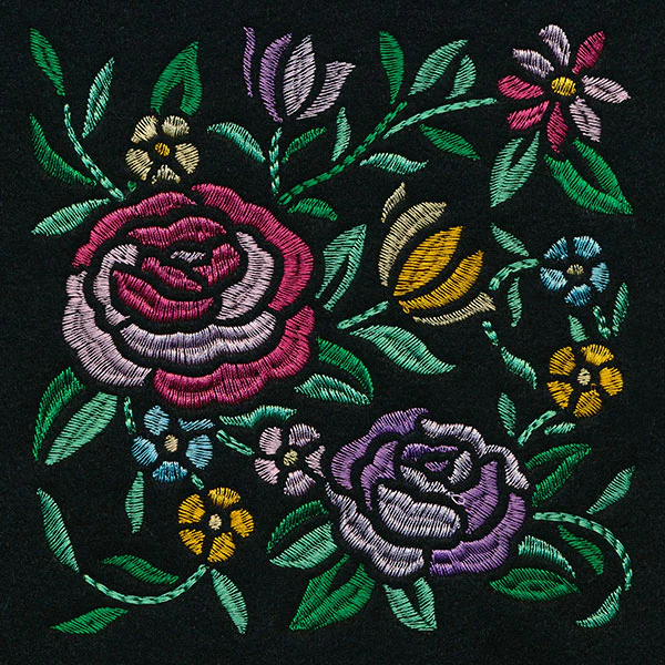 Romantic Blooms Square - Satin Stitch - Image 5