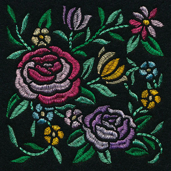Romantic Blooms Square - Satin Stitch - Image 7