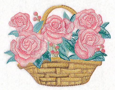 Romantic Roses Basket in Watercolor - Image 4