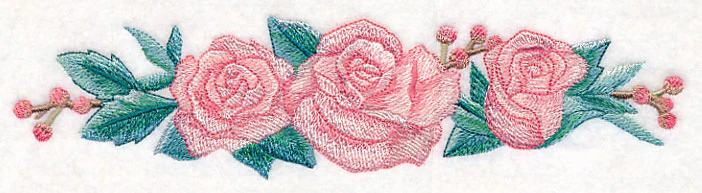 Romantic Roses Border in Watercolor - Image 2
