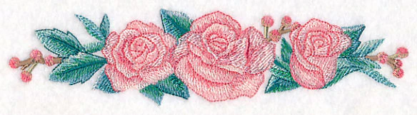 Romantic Roses Border in Watercolor - Image 3