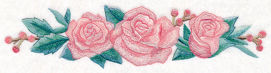 Romantic Roses Border in Watercolor - Image 5