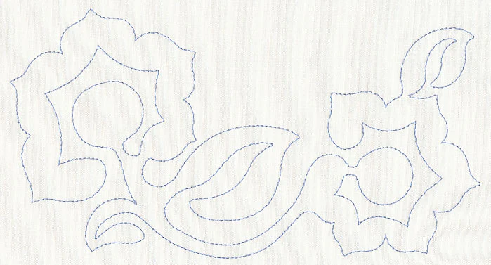 Rooster and Flowers Quilting Border (Single Run)