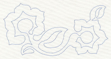 Rooster and Flowers Quilting Border (Single Run) - Image 3