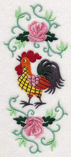 Rooster and Roses Vertical Spray - Image 4