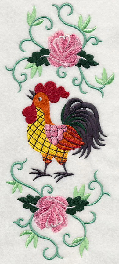 Rooster and Roses Vertical Spray - Image 5