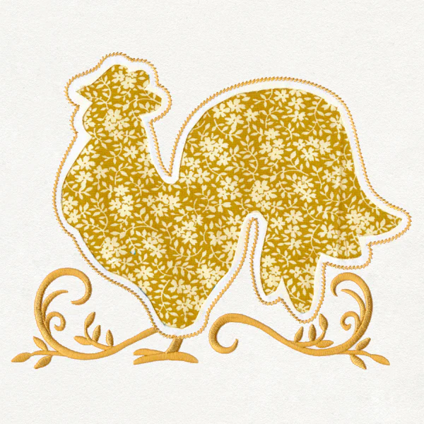 Rooster Silhouette (Reverse Applique) - Image 4