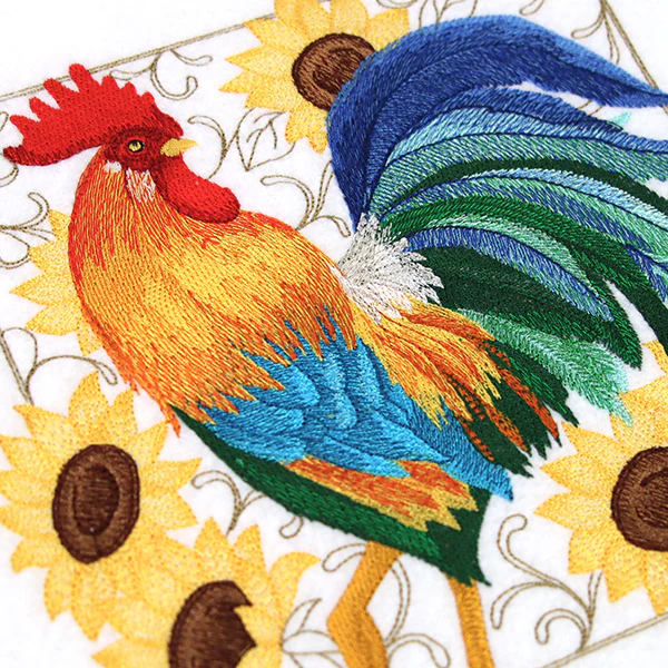 Rooster & Sunflower Square - Image 11