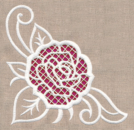 Rose Beauty Corner (Cutwork) - Image 4