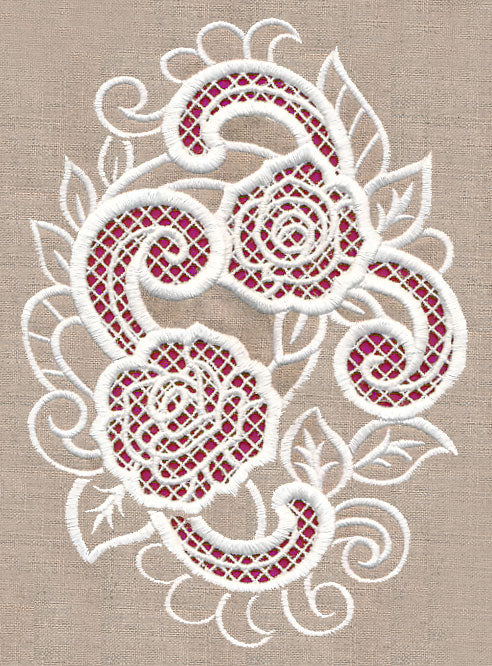 Rose Beauty Oval (Cutwork) - Image 5