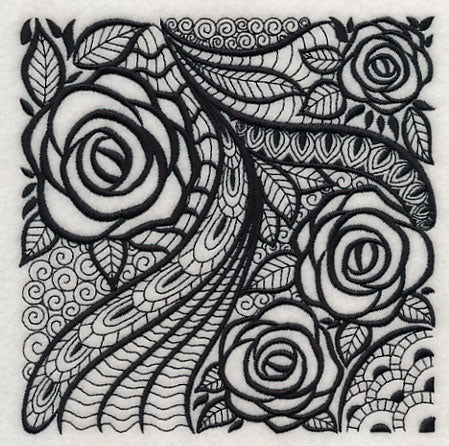 Rose Elegance (Blackwork) - Image 3
