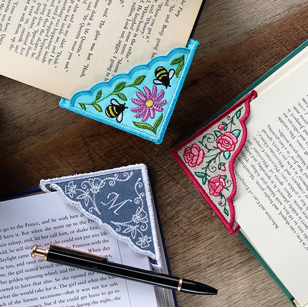 Rose Garden Corner Bookmark (In-the-Hoop) - Image 3