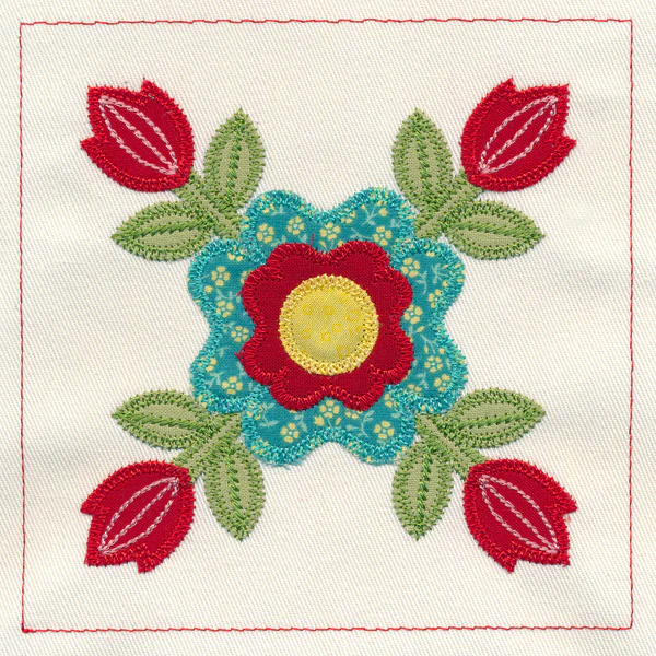 Rose of Sharon Quilt Block (In-the-Hoop) - Image 4