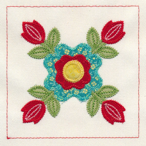 Rose of Sharon Quilt Block (In-the-Hoop) - Image 5