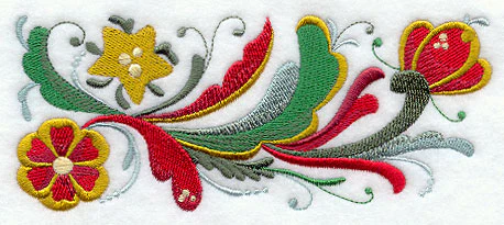 Rosemaling Christmas Border - Image 2