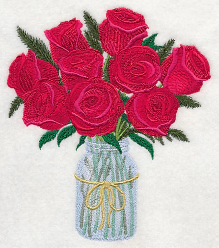 Roses in Mason Jar - Image 2