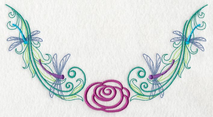 Rosy Dragonfly Neckline (V-Neck) - Image 4