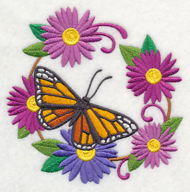 Royal Butterfly and Flower Wreath - Image 2