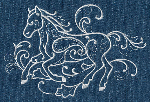Running Horse (Whitework) - Image 4