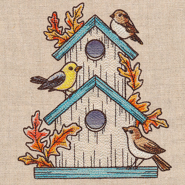 Rustic Autumn Birdhouse - Image 3