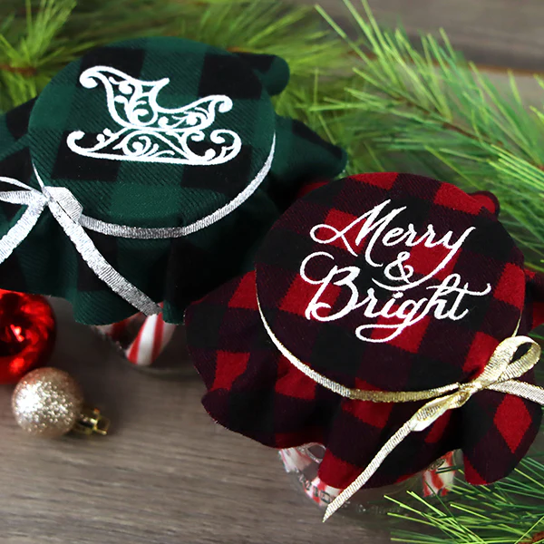 Rustic Christmas Jar Cover II - Merry & Bright - Image 6