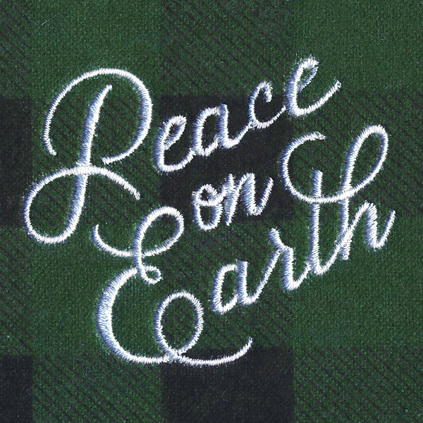 Rustic Christmas Jar Cover II - Peace on Earth