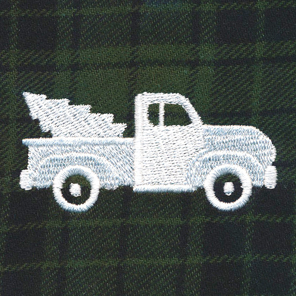 Rustic Christmas Jar Cover - Retro Truck - Image 2