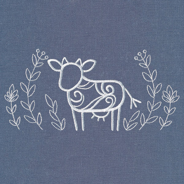 Rustic Cow with Laurel - Image 5