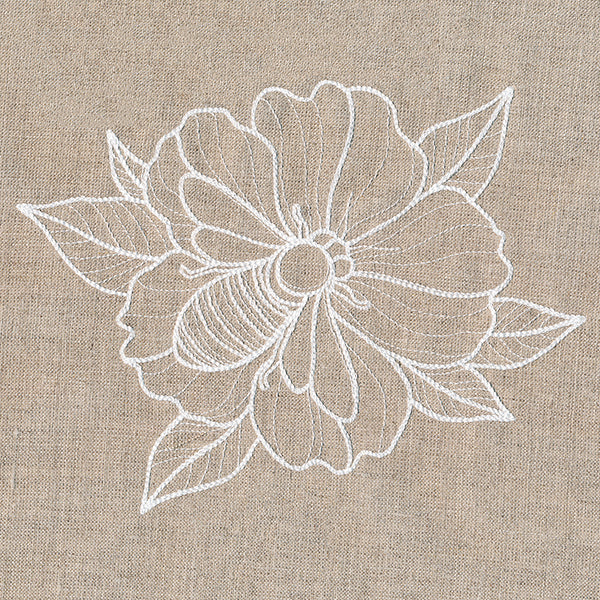 Rustic Garden Bumblebee and Hollyhock - Image 3