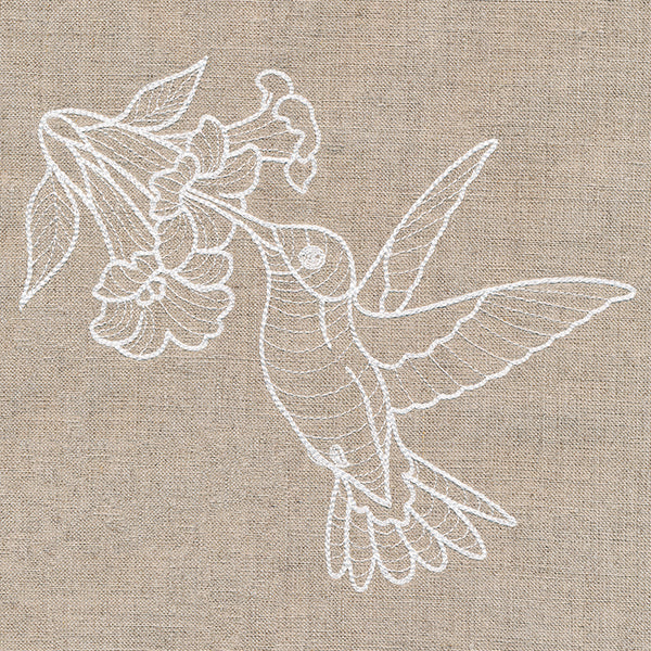 Rustic Garden Hummingbird and Trumpet Vine - Image 2
