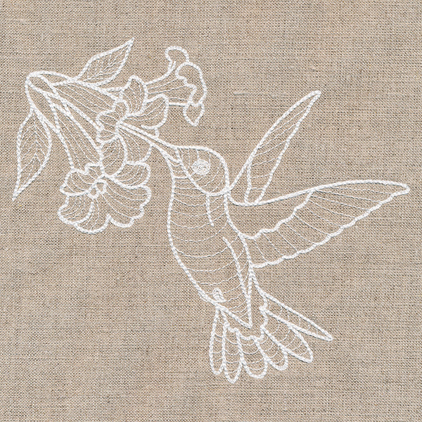 Rustic Garden Hummingbird and Trumpet Vine - Image 3