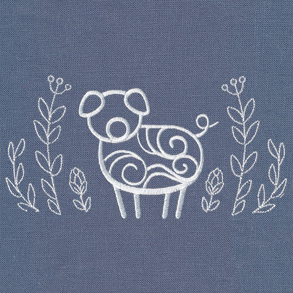 Rustic Pig with Laurel - Image 3