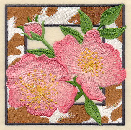 Rustic Wild Roses Square - Image 3