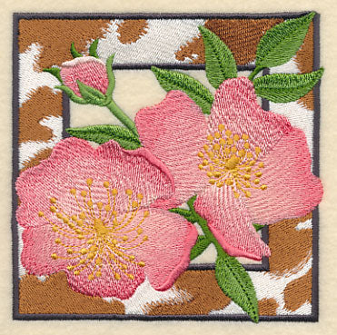 Rustic Wild Roses Square - Image 4