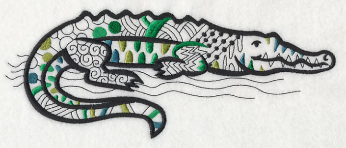 Safari Chic Crocodile (Blackwork) - Image 2