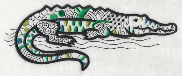 Safari Chic Crocodile (Blackwork) - Image 3