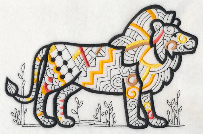 Safari Chic Lion (Blackwork) - Image 2