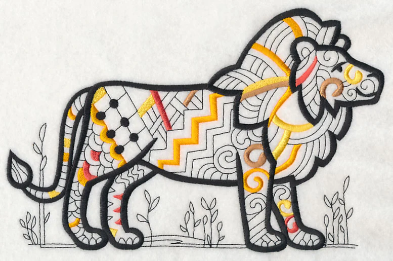 Safari Chic Lion (Blackwork) - Image 6