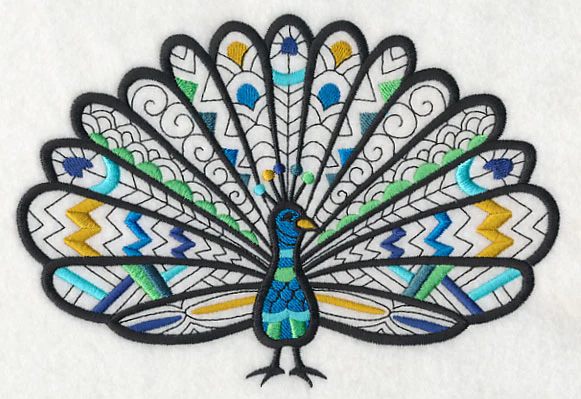 Safari Chic Peacock (Blackwork) - Image 3