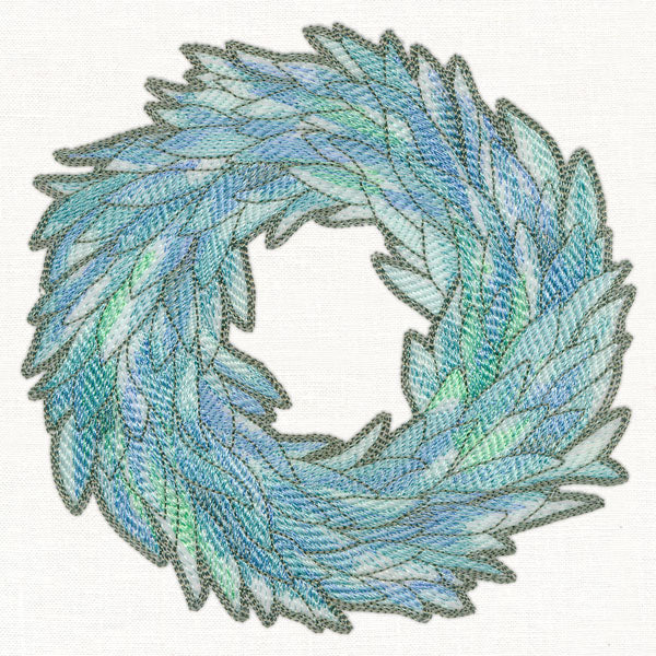 Sage Leaf Wreath in Watercolor - Image 3
