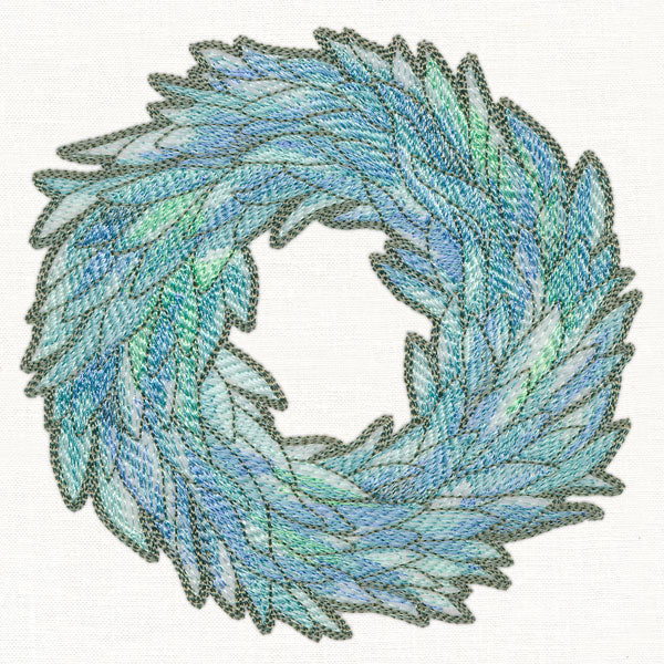 Sage Leaf Wreath in Watercolor - Image 4