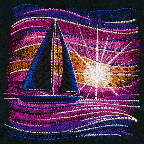 Sailing at Sunset Scene - Image 3