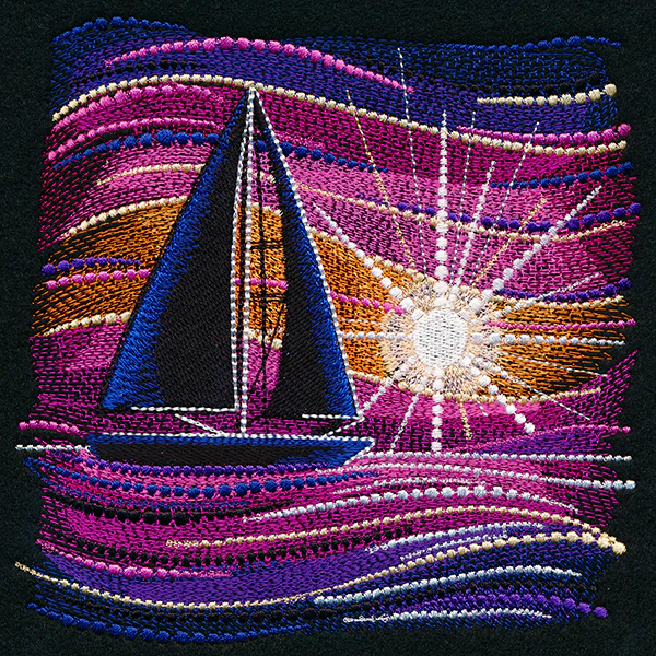 Sailing at Sunset Scene - Image 5