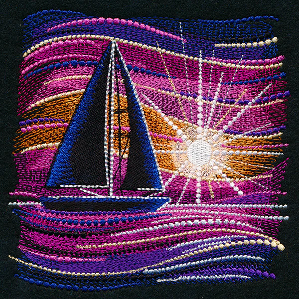Sailing at Sunset Scene - Image 7